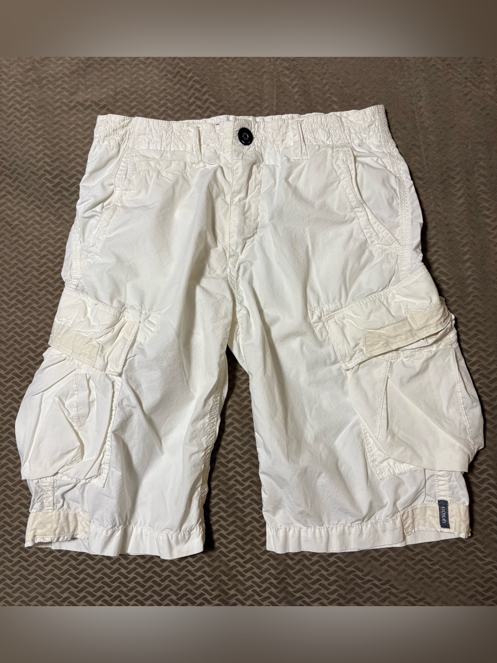 Men's White Cargo Shorts